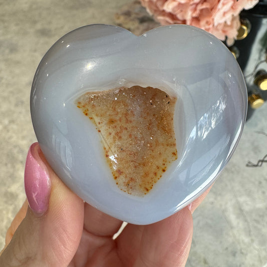 Druzy Agate Heart No 54