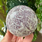 Lepidolite, Pink Tourmaline & Smokey Quartz Sphere No 422