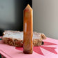 Carnelian Tower with Clear Quartz & Amethyst No 436