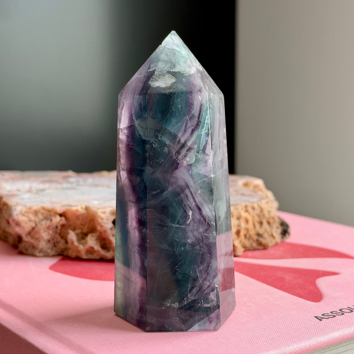 Rainbow Fluorite Tower No 6