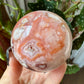 Carnelian with Flower Agate Sphere No 85