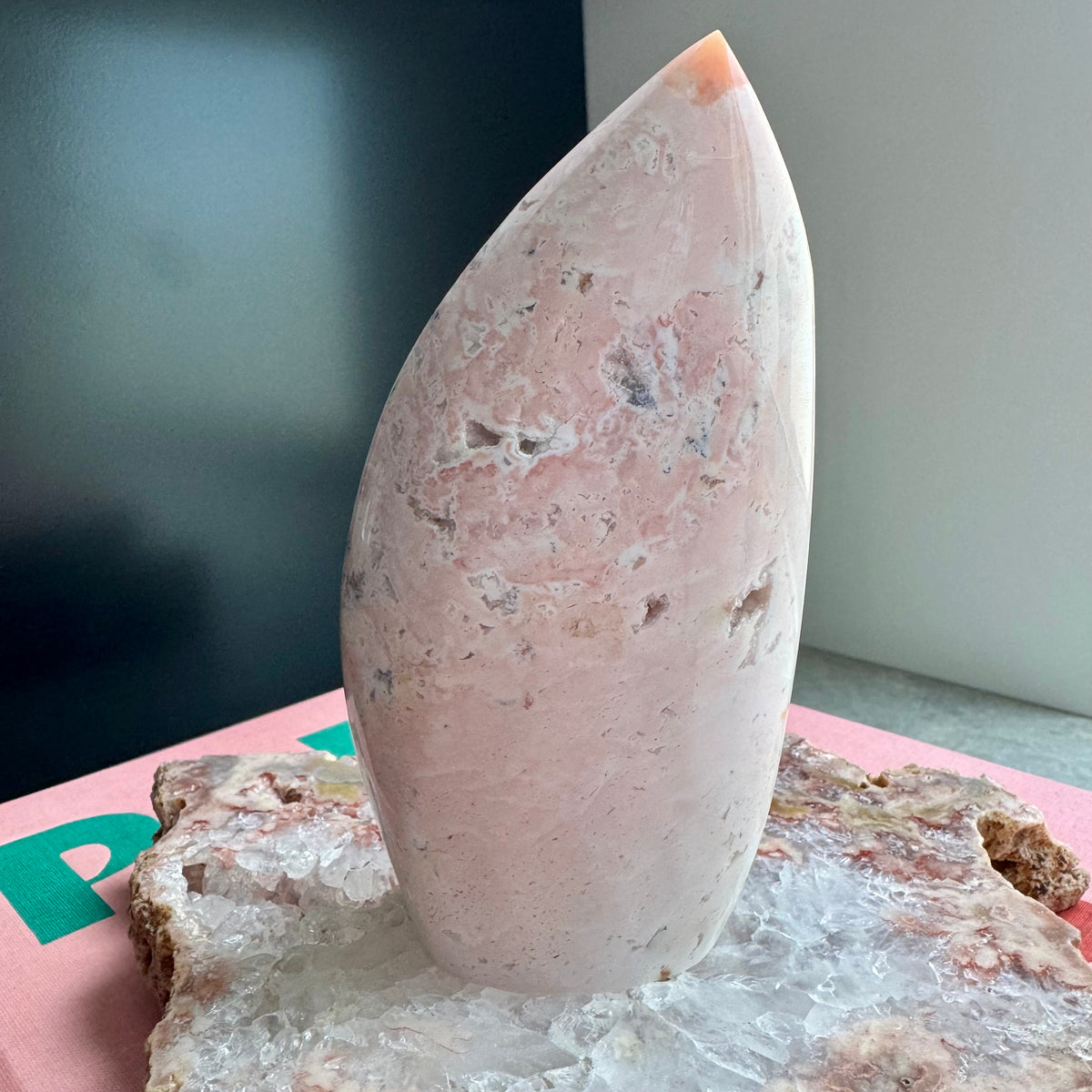 Pink Druzy Ocean Jasper Free Form