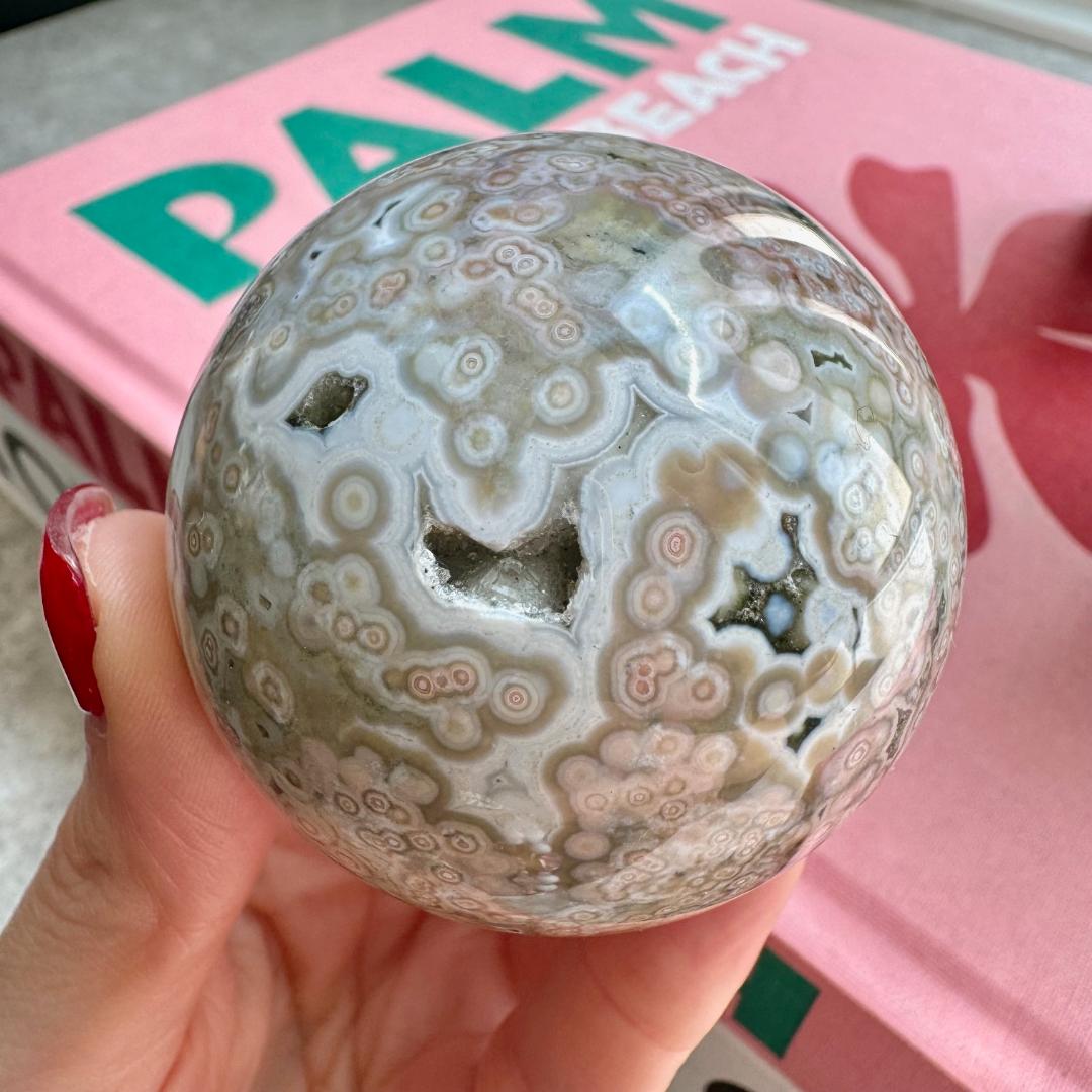 8th Vein Orbicular Ocean Jasper Sphere