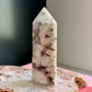 Druzy White Fluorite, Amethyst & Agate Tower No 4