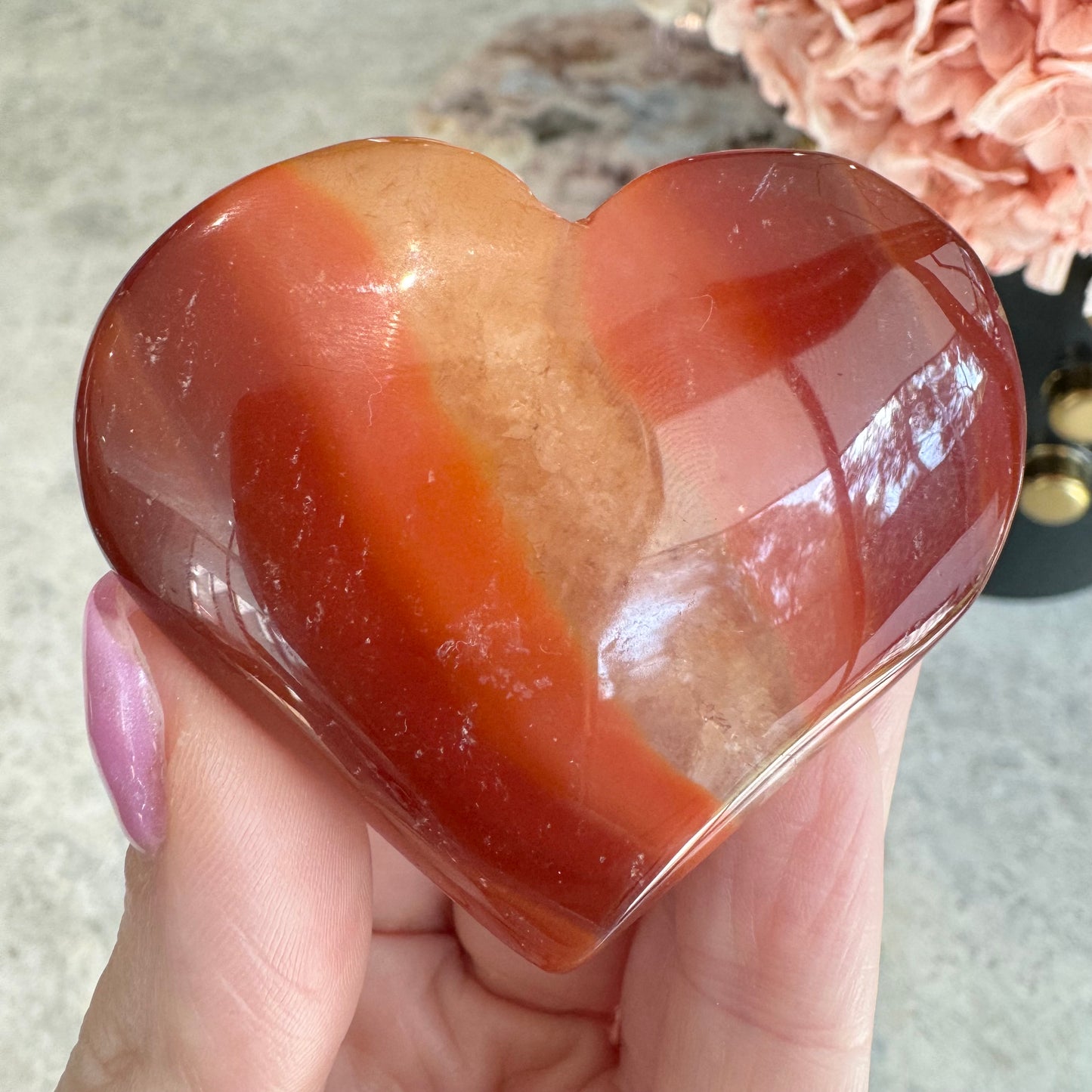 Druzy Carnelian Heart No 43