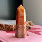 Carnelian Tower with Clear Quartz & Amethyst No 439
