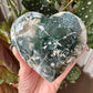 Druzy Moss Agate Heart No 108