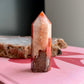 Carnelian Tower with Clear Quartz No 444