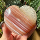 Pink Agate Banded Heart No 51
