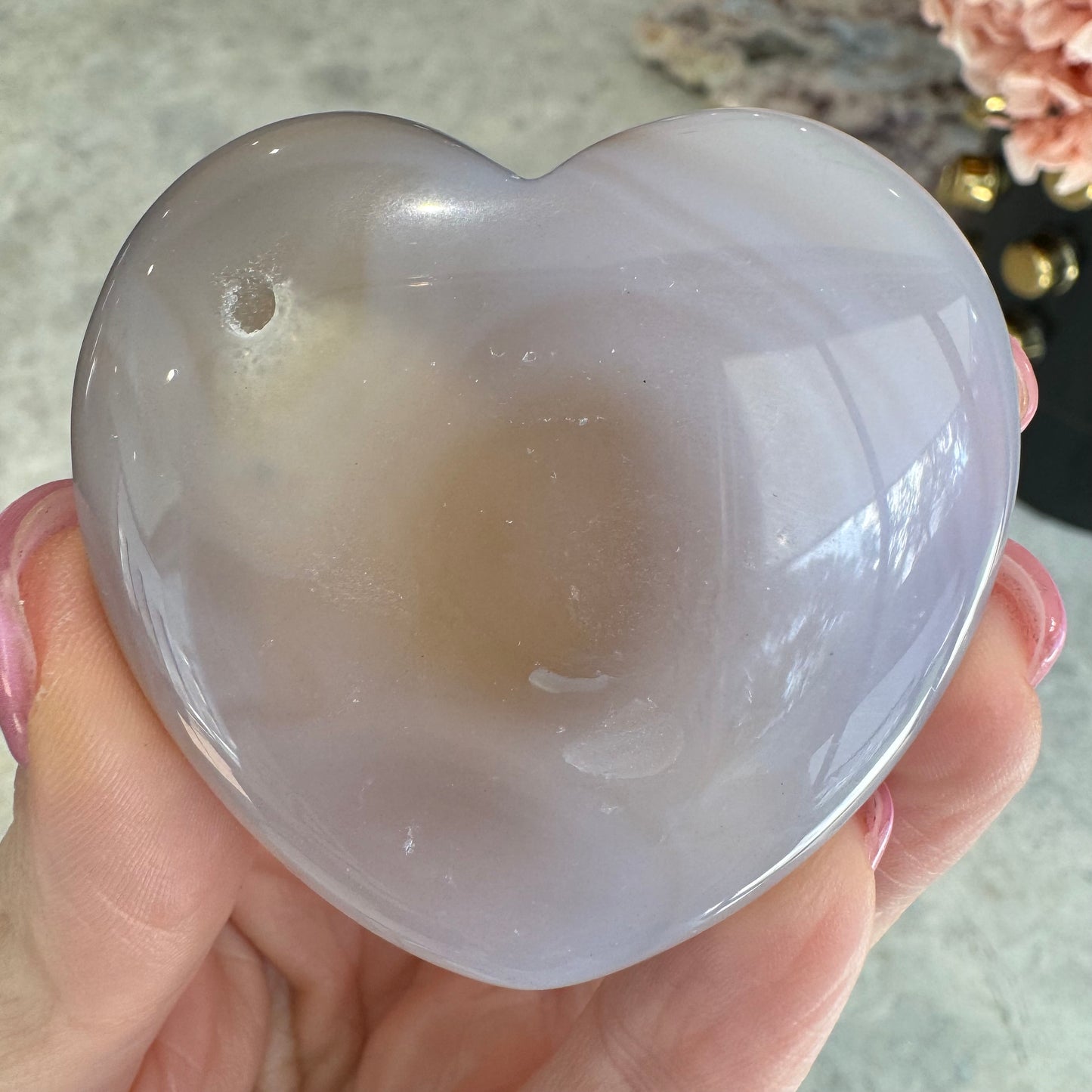 Druzy Agate Heart No 58