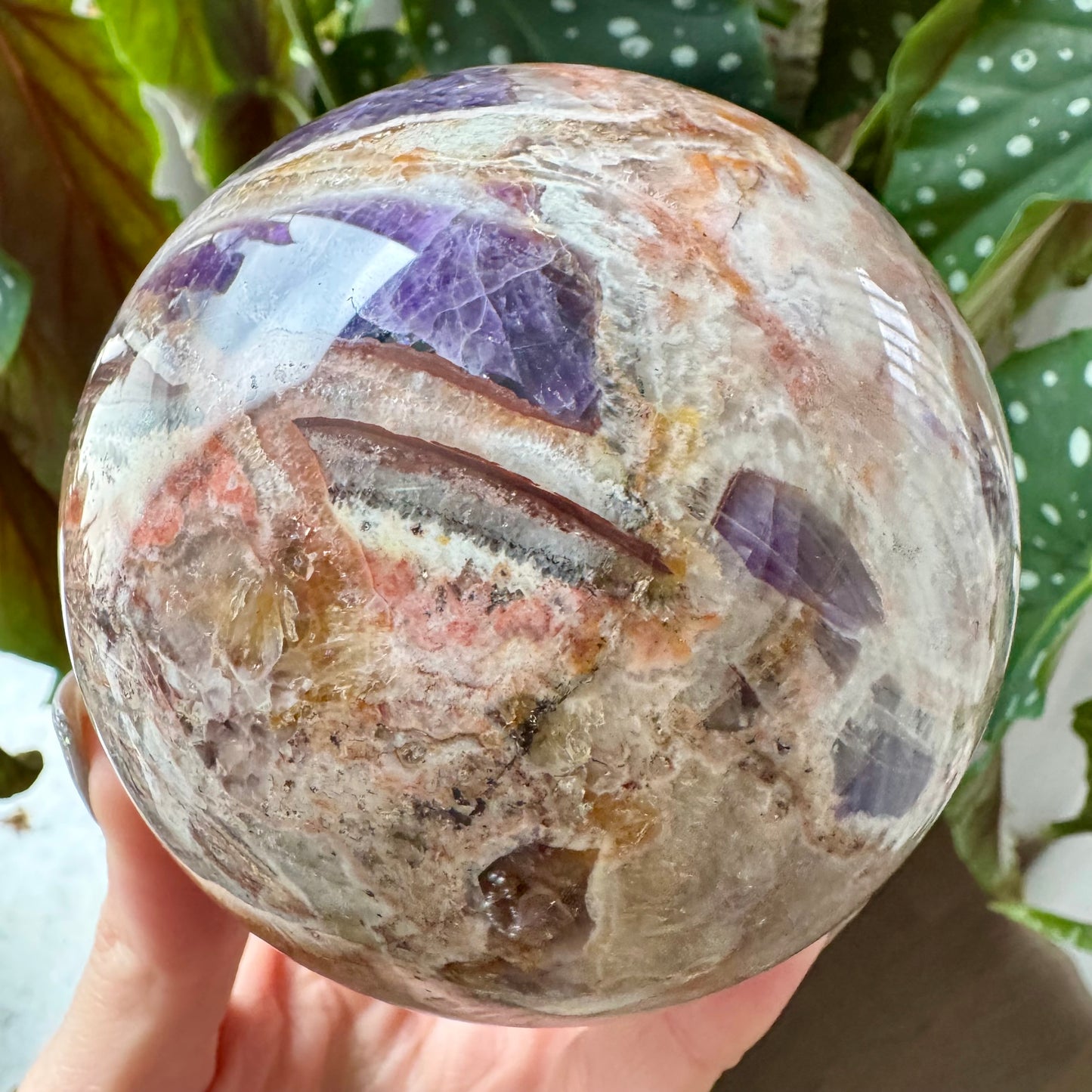 Pink Amethyst & Chevron Amethyst Sphere No 102
