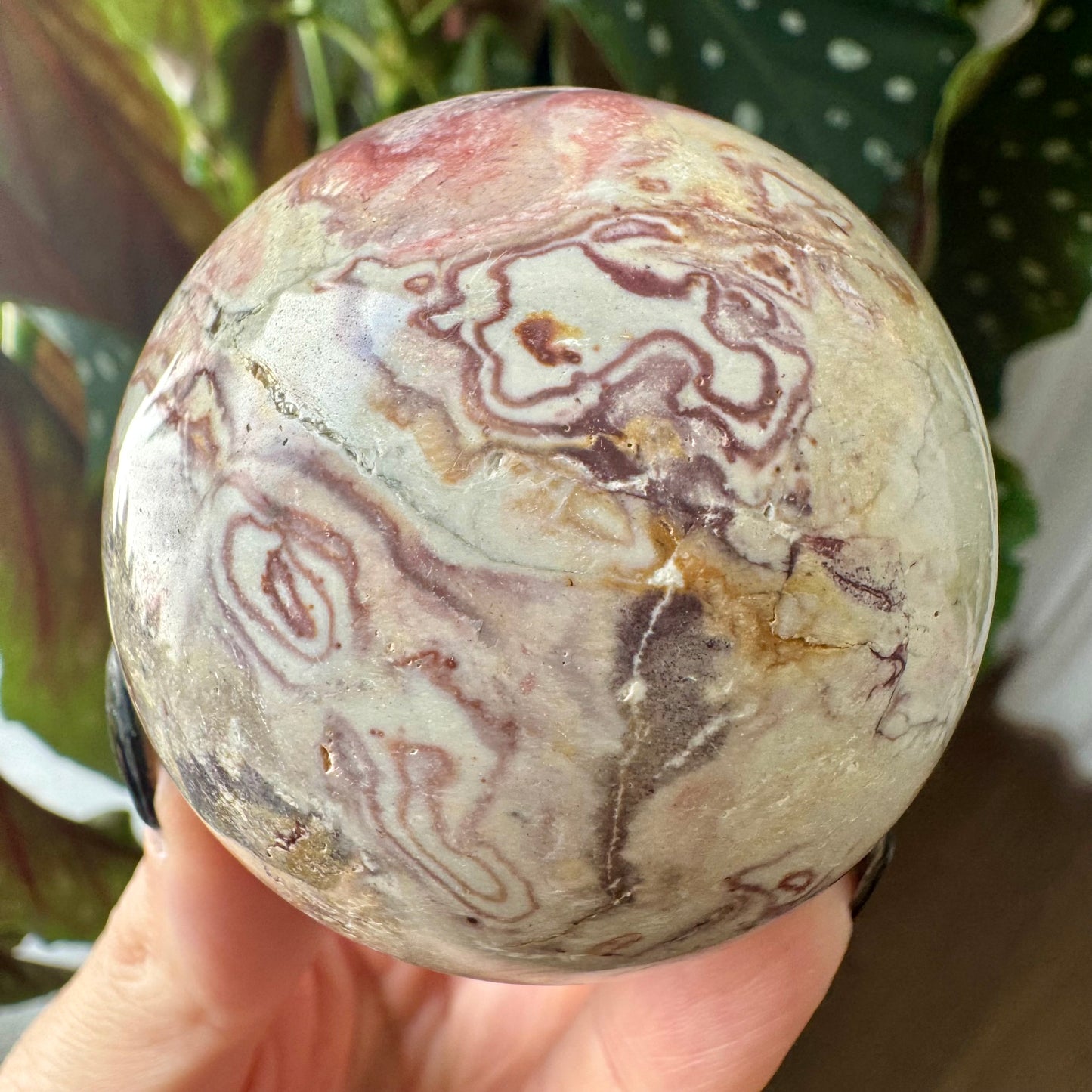 Pink Crazy Lace Agate Sphere No 462