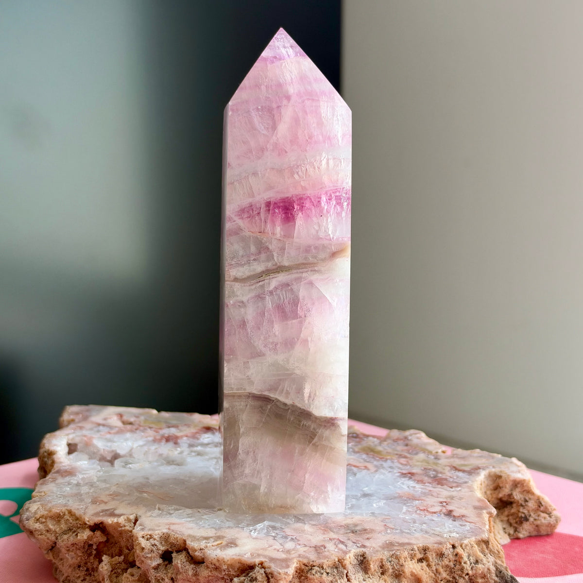 Pink Fluorite Tower No 70