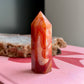 Carnelian Tower with Clear Quartz No 444