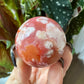 Carnelian with Flower Agate Sphere No 73