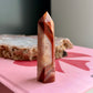 Carnelian Tower with Clear Quartz & Amethyst No 438