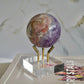 Amethyst with Mexican Lace Agate Sphere No 128