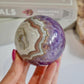 Amethyst with Mexican Lace Agate Sphere No 130