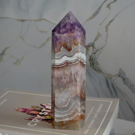 Amethyst with Mexican Lace Agate No 126