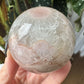 Pink Amethyst with Flower Agate Sphere No 87