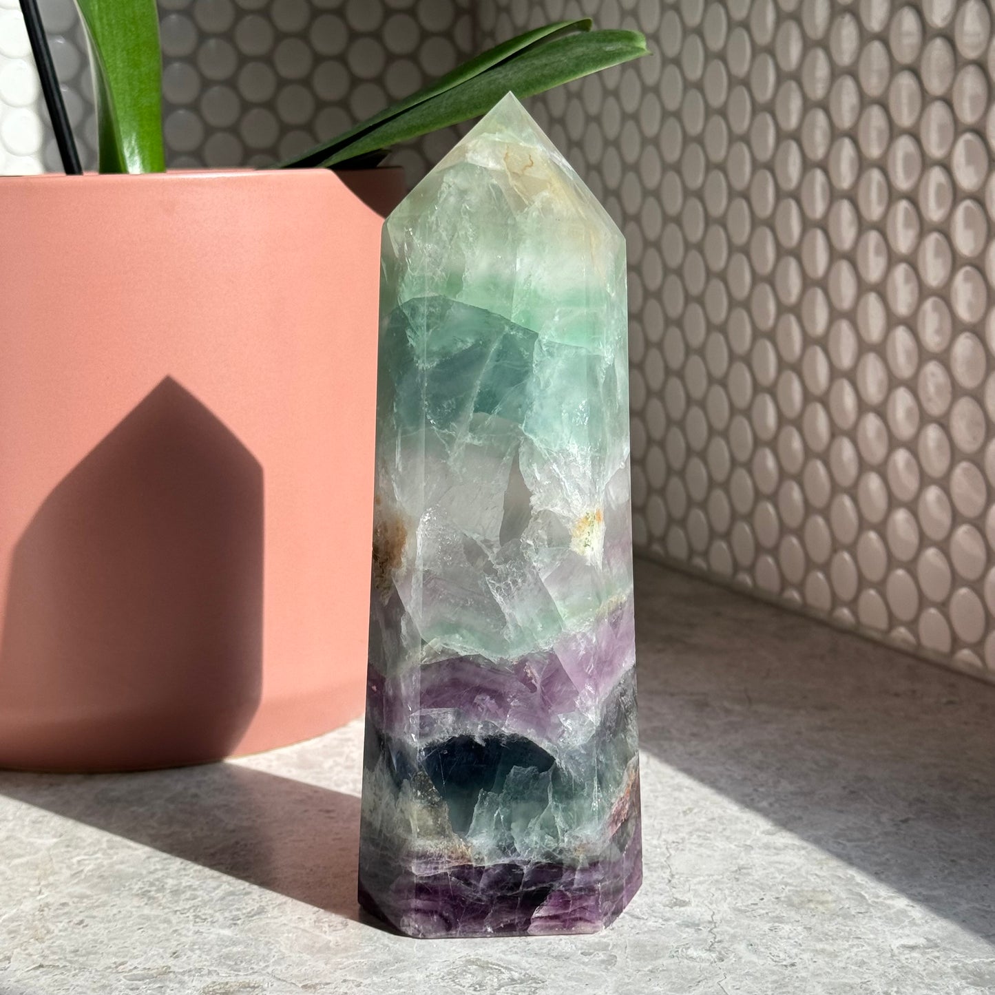 Rainbow Fluorite Tower No 360