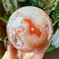 Carnelian with Flower Agate Sphere No 85