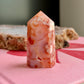 Carnelian with Flower Agate Tower No 90