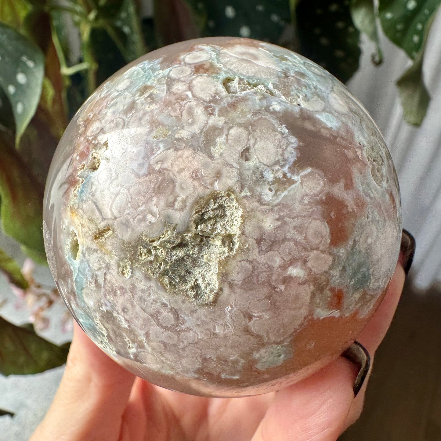 Flower Agate Sphere No 48