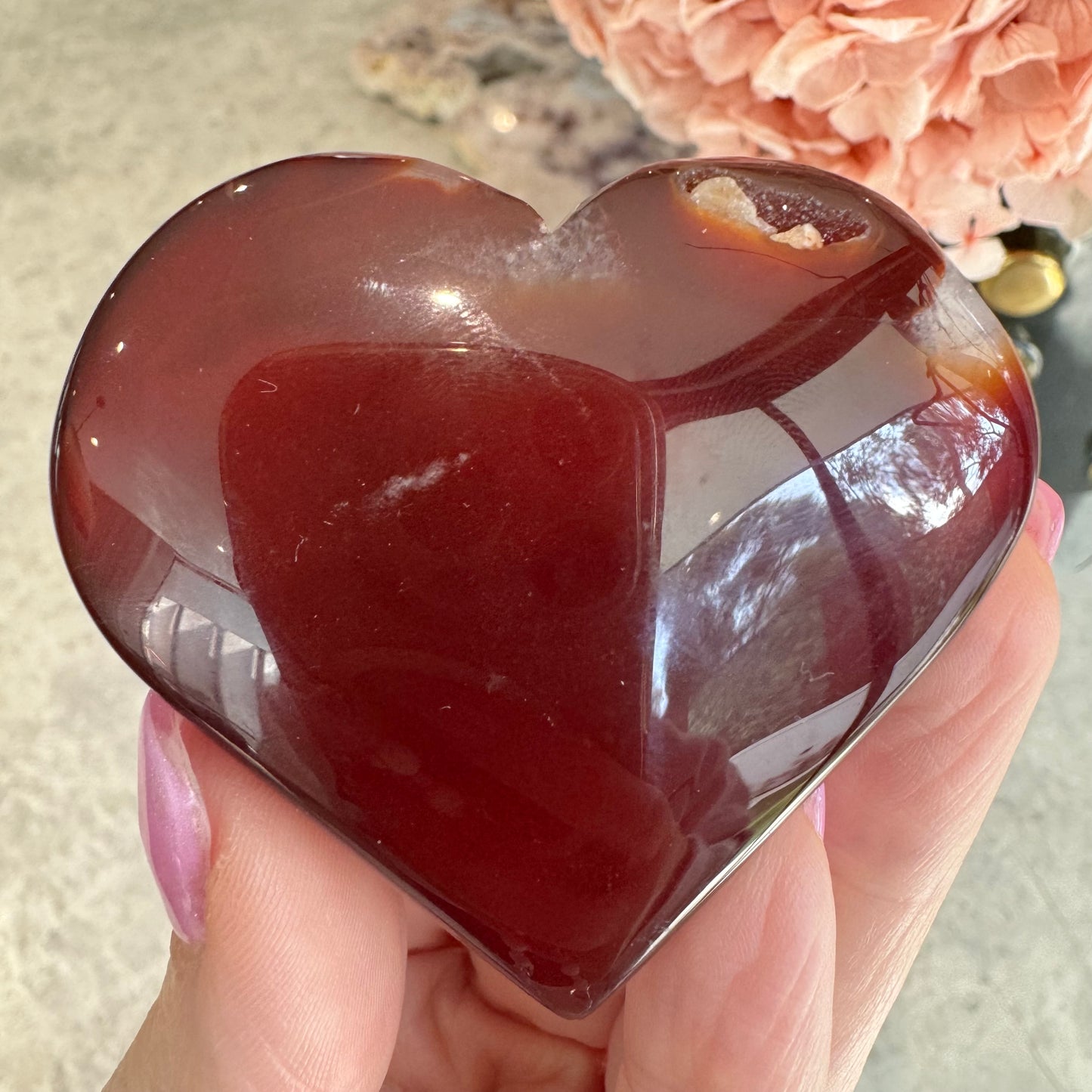 Druzy Carnelian Heart No 40