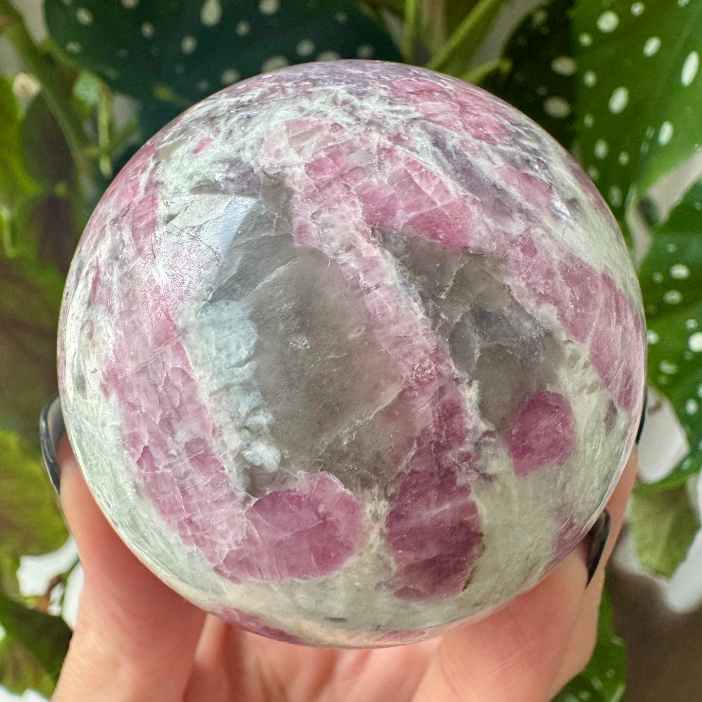 Lepidolite, Pink Tourmaline & Smokey Quartz Sphere No 425