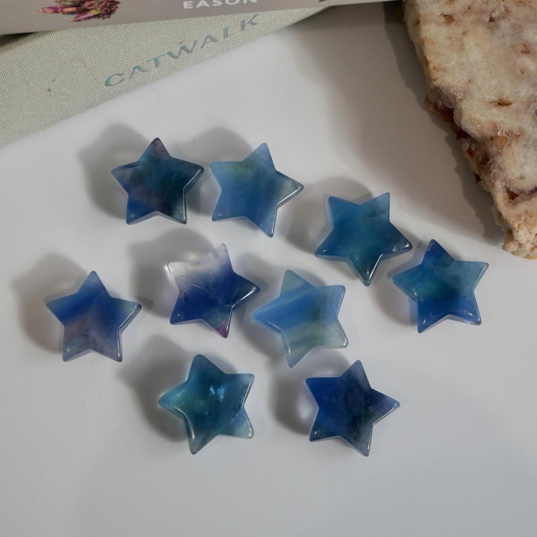 Blue Fluorite Mini Stars