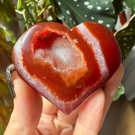 Druzy Carnelian Heart No 40
