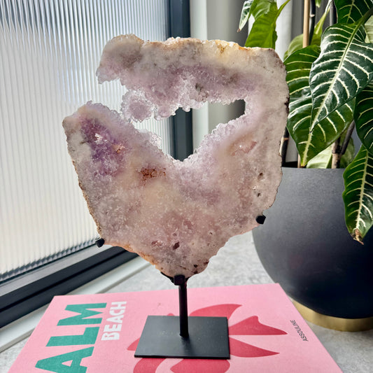 Pink Amethyst High Grade Slab on a Stand No 305