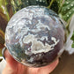 Druzy Purple Moss Agate Sphere No 8