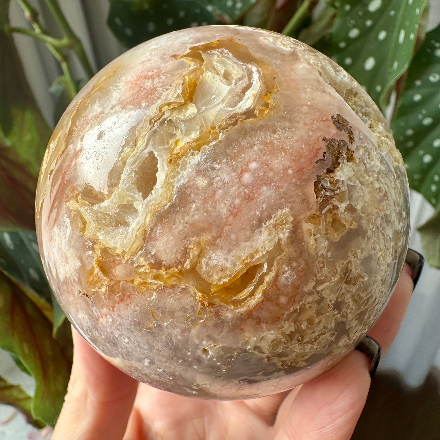 Flower Agate Sphere No 388
