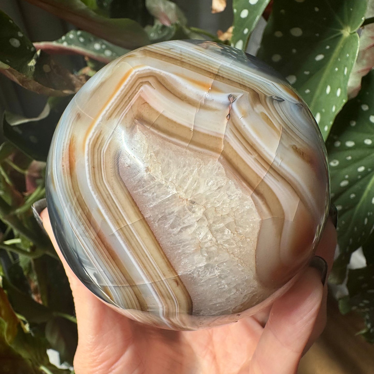 Carnelian Sphere with Quartz No 235