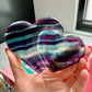 Candy Fluorite Double Heart on Stand No 166