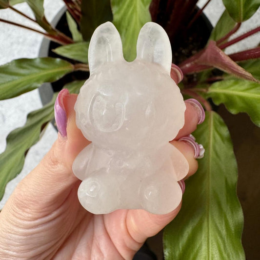 Clear Quartz Sitting Labubu No1