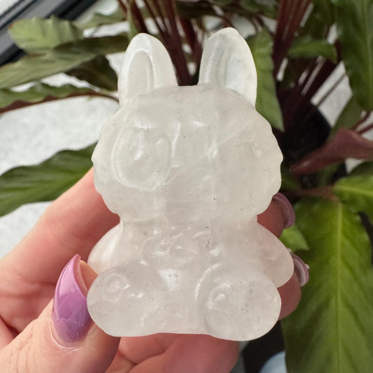 Clear Quartz Sitting Labubu No2