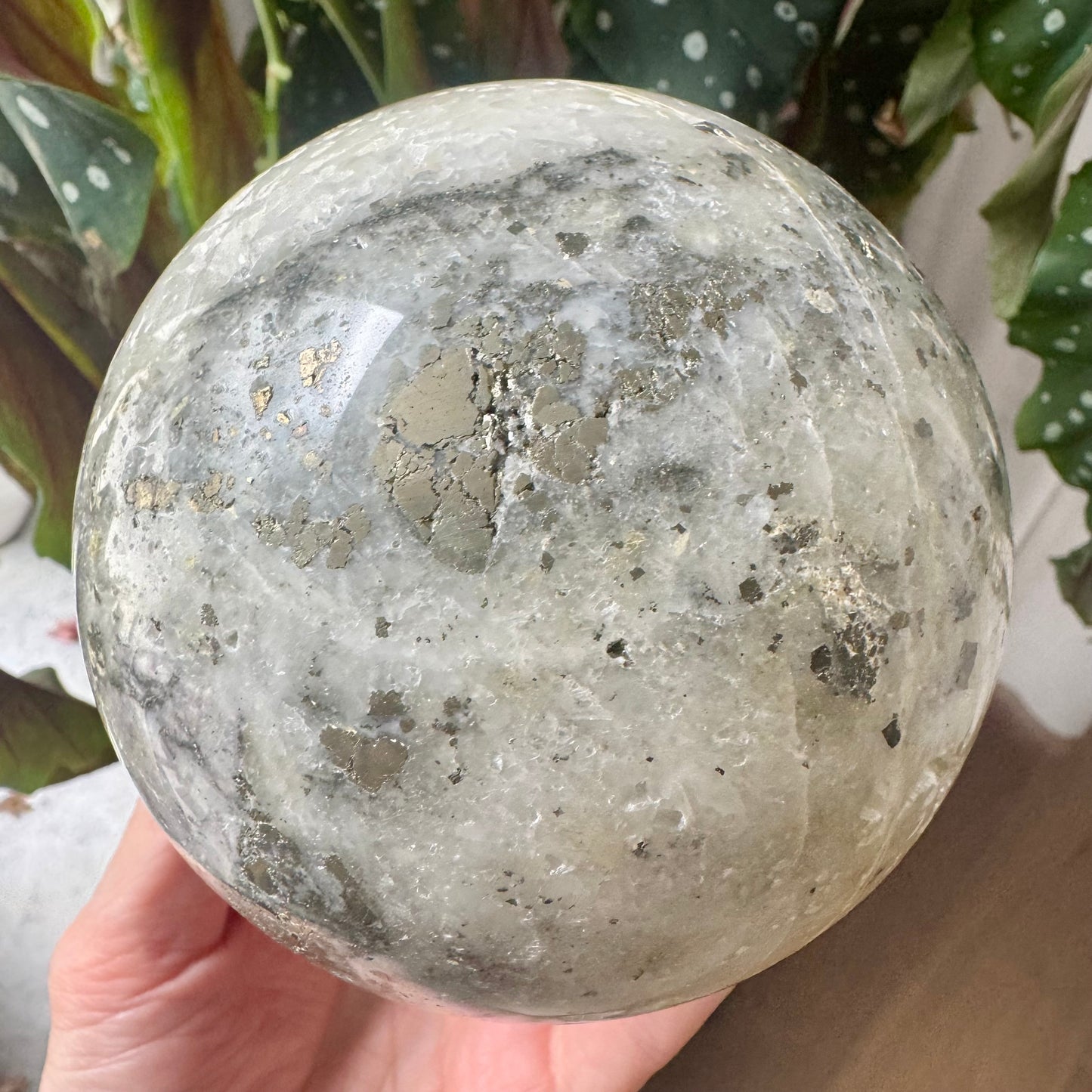 Quartz with Pyrite Sphere No 336