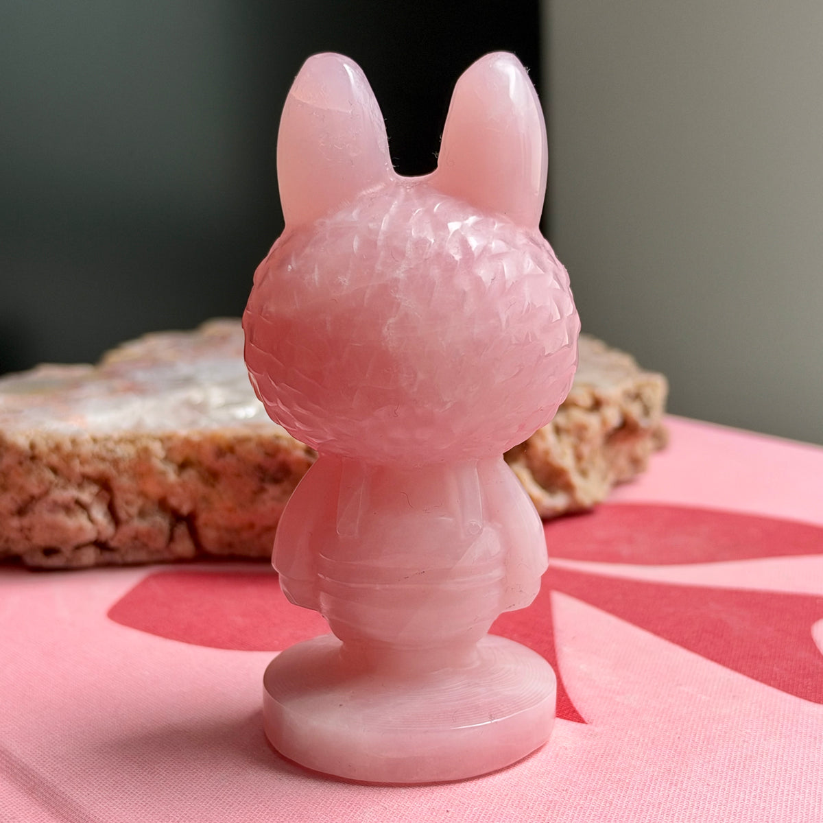 Rose Quartz Standing Labubu No1