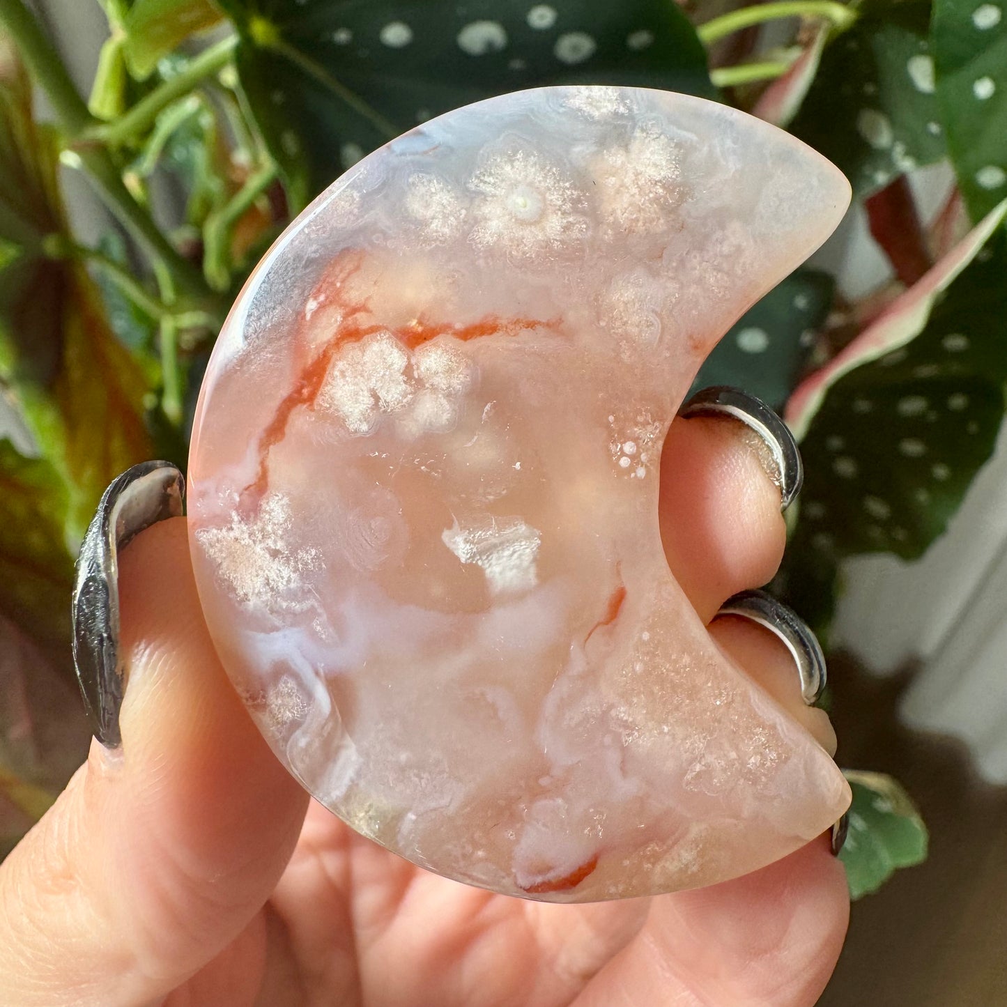 Flower Agate Moon No 29