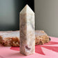 Druzy White Fluorite, Amethyst & Agate Tower No 1