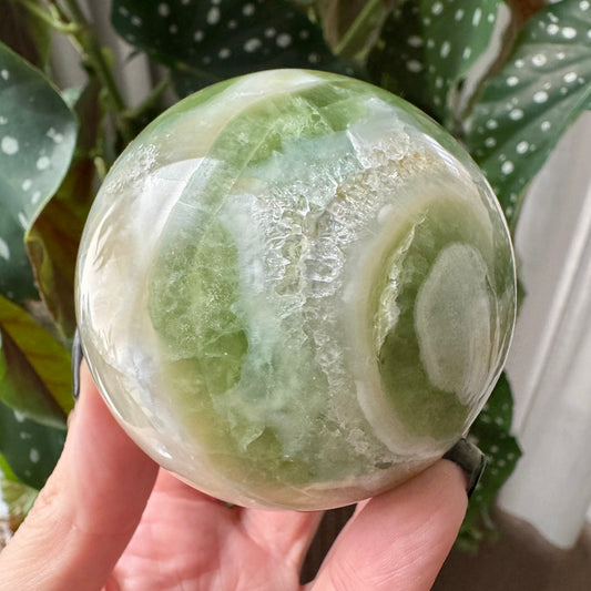 Druzy Fluorite with Quartz Sphere No 72