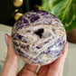 Druzy Chevron Amethyst Sphere No 158