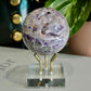 Druzy Chevron Amethyst Sphere No 159