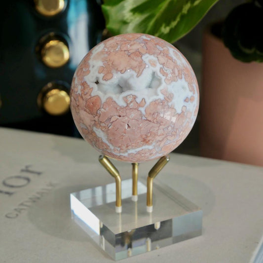 Druzy Pink Agate Sphere No 155