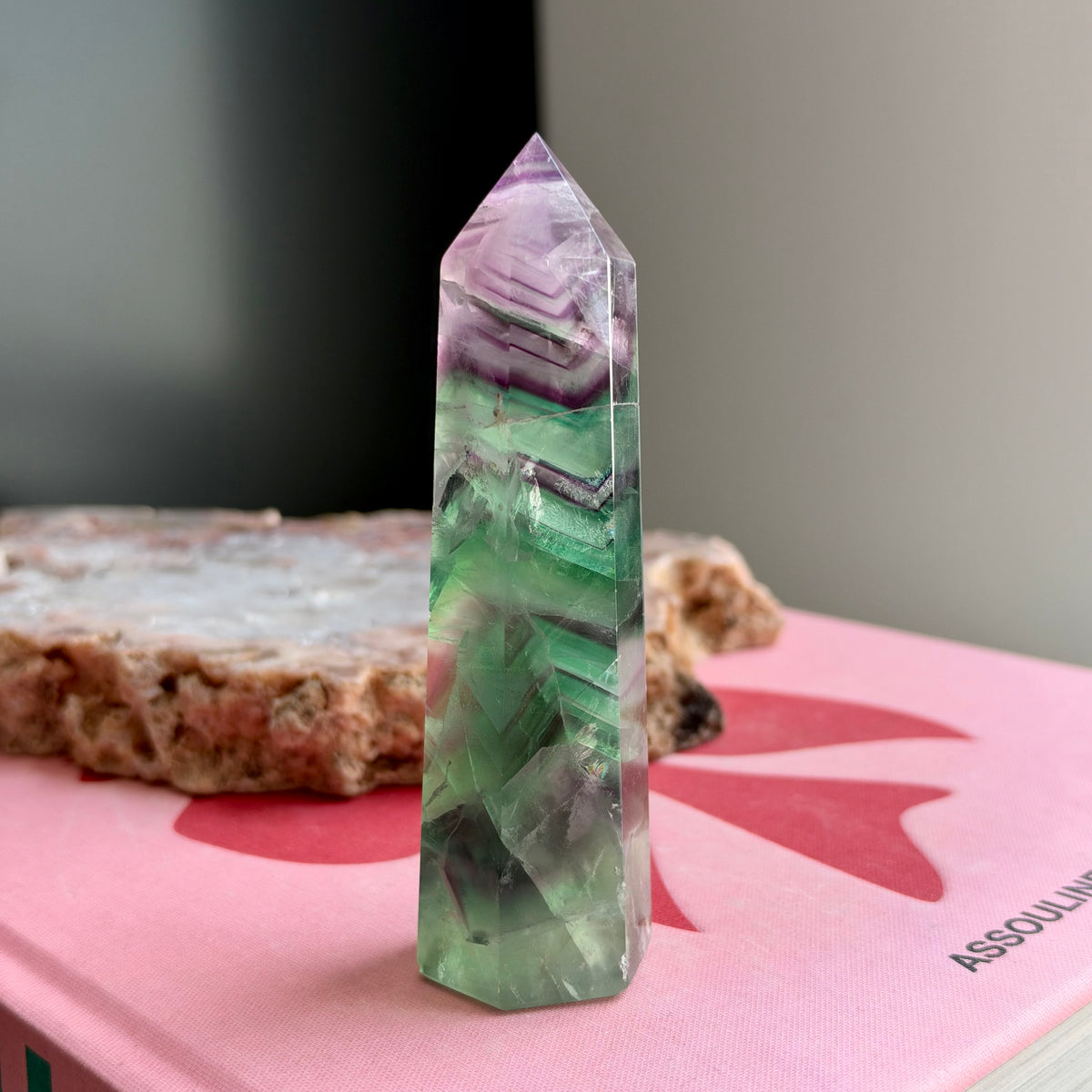 Snowflake Rainbow Fluorite Tower No 317