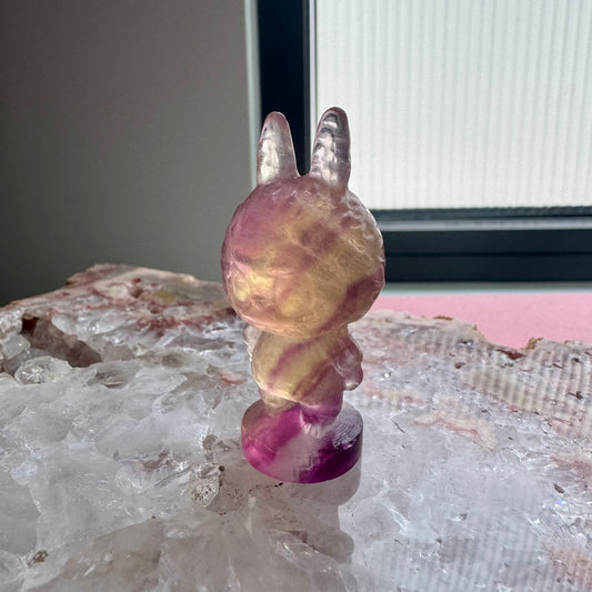 Fluorite Standing Labubu No 1