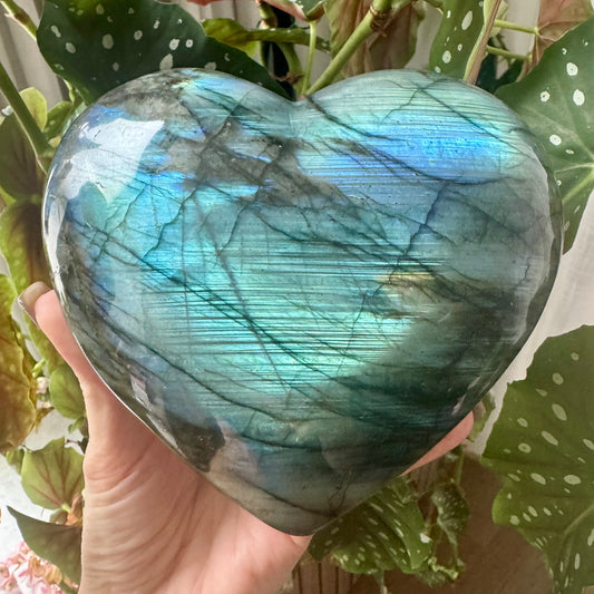 Labradorite Heart